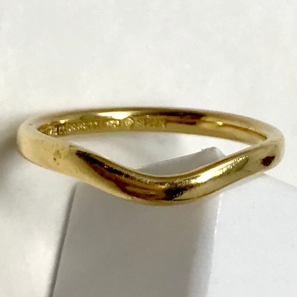 *SOLD* 18k Tiffany & Co Elsa Peretti Curved Band Ring - Picture 1 of 6